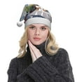 thumbnail image 5 of Balery Parisian Cafe With Eiffel Pattern Santa Hat Christmas Hat Funny Christmas Hat Christmas Knitted Beanie Hat For Men Women Adult, 5 of 6