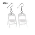 thumbnail image 4 of Pendientes hipoalergénicos Sonducket blancos movimiento silla orejas sensibles, 4 of 6
