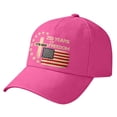 thumbnail image 2 of AJGRHE Unisex Baseball Cap With Printed Brim Sun Adjustable Hat For Outdoor Sports And Daily Wear Hot Pink One Size, 2 of 3