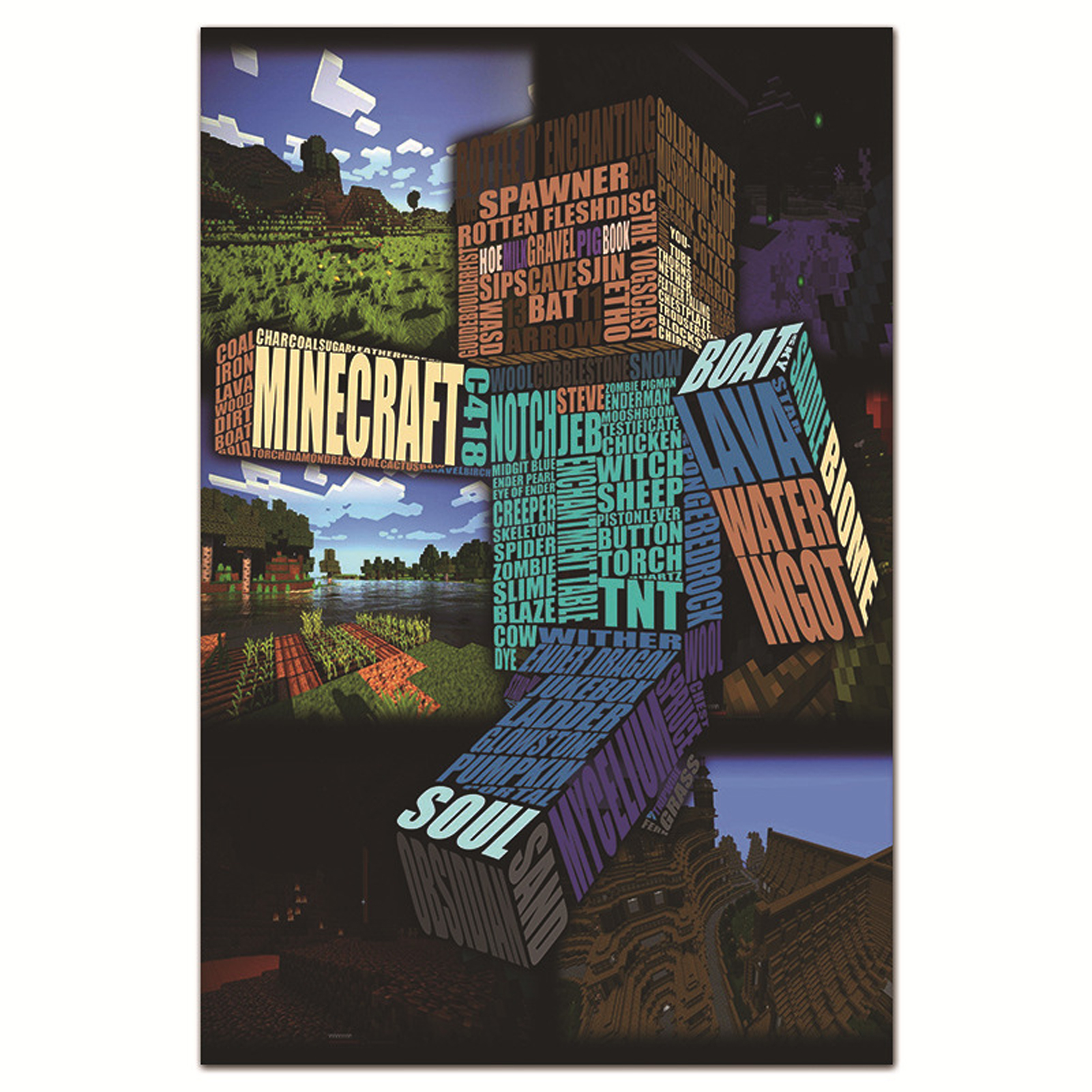 Minecraft wall decor large Art & Collectibles Figurines & Knick Knacks
