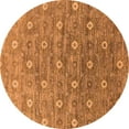 thumbnail image 1 of Ahgly Company Indoor Round Oriental Orange Industrial Area Rugs, 3' Round, 1 of 4
