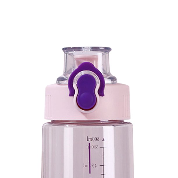 Botella de bebida de 600 ml Taza de agua para beber para acampar Senderismo Correr (rosa) Ndcxsfigh Para Estrenar
