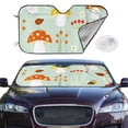 thumbnail image 2 of Fotbe Mushroom Bee Car Windshield Sunshade | Sun Visor Protector Front Window Shade, Keeps Out UV Rays, Keeps Your Vehicle Cool-Small, 2 of 7