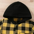 thumbnail image 4 of Flannel Hooded Plaid Sweatshirt Set Little Boys Toddler Outfit With Pant 2-Piece Set, 4 of 8