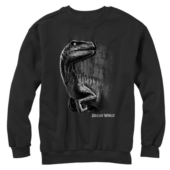 Men's Jurassic World Sly Velociraptor Sweatshirt Black 2X Large