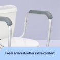 thumbnail image 4 of Toilet Safety Rail For Seniors with Easy Installation; Height Adjustable Toilet Safety Frame; Bathroom Assist Rail with Armrests; Bathroom Safety; 250 lb. Weight Capacity, 4 of 5