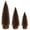 Chocolate, variant on Vickerman 3"-5"-7" Yellow Glitter Oval Pine Artificial Christmas Tree, Set of 3