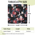 thumbnail image 2 of Pioneer Flower Floral Print Pattern Square Fitted Tablecloth with Elastic Edge,Square Table Cover,Washable Elastic Table Cover for Home Kitchen Party Decor 34"x34", 2 of 6