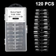 thumbnail image 1 of Clear Acrylic Nail Tips, 120pcs Nail Tips, False Nail Fake Nail Tips With Box,clear French Nail Tips For Nail Salons Home, 1 of 5