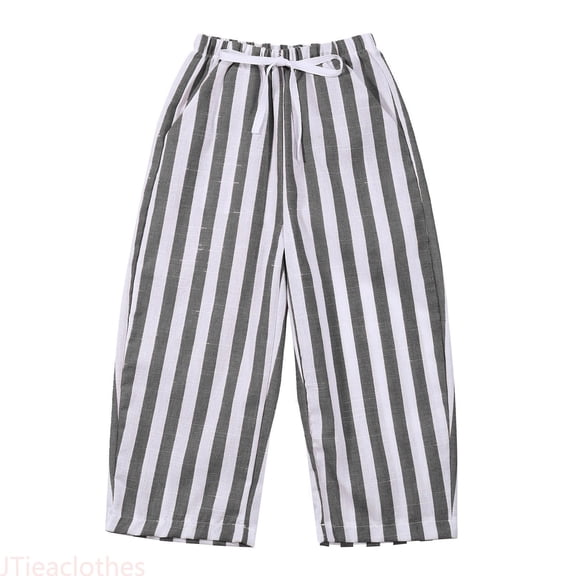 JTieaclothes Kids Baby Girl Minimalist Striped Pants Daily Elastic Waist Pants,Boys Pants Sizes 18-24 Months