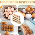 thumbnail image 5 of Egg Holder for Fridge, Eggs Dispenser Auto Rolling Egg Tray Storage 30 Egg Container Space-Saving Egg Roller for Refrigerator Kichen Cabinet (Color : White), 5 of 5