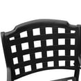 thumbnail image 6 of Outdoor Aluminum 5pc Square Black Patio Dining Set with Four Chairs, 6 of 7
