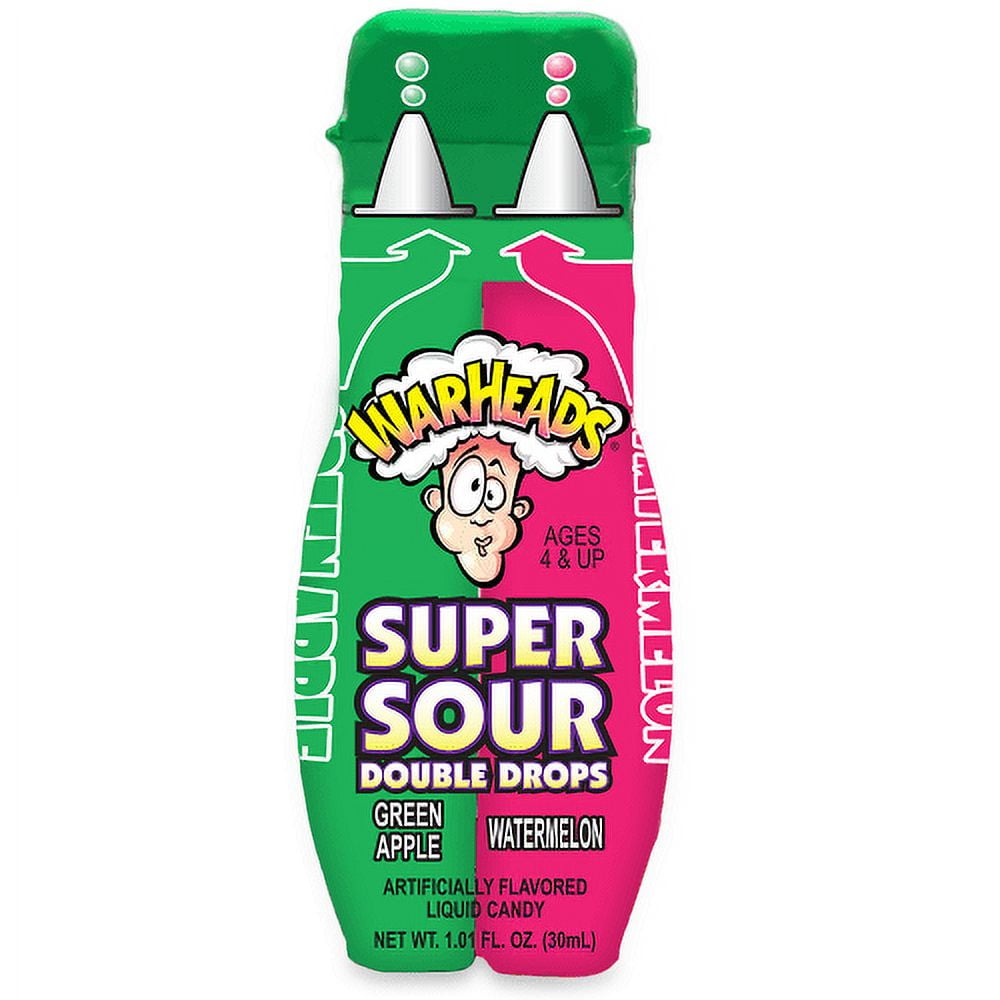Warheads Super Sour Double Drops Liquid Candy, 1.01 oz