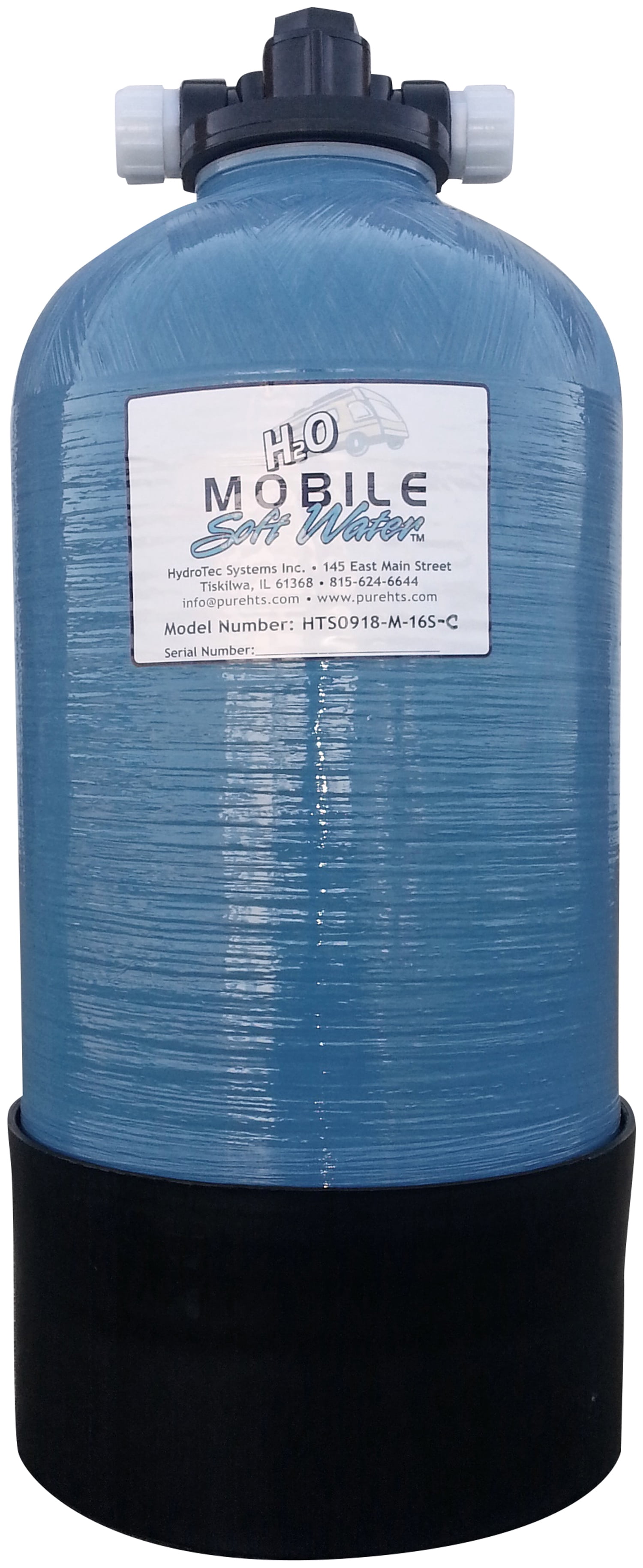 R Portable 16,000 Grain Softener, Tank Head, Lead-Free NSF 61 Male GHC Connections, Distributor, Resin, and Instructions. with Lead-Free Brass Inlet and Outlet Quick Disconnects. MOBILE SOFT WATER 