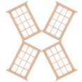 thumbnail image 3 of Miangastore 4pcs Mini House Window Frame DIY Mini House Decoration Mini Furniture Blank Window, 3 of 9