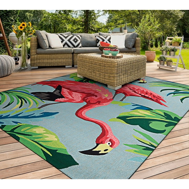 Covington Flamingos Multi Indoor Outdoor Area Rug Multiple Sizes Com Covington Flamingos Multi Indoor, Pink Flamingo Outdoor Carpet