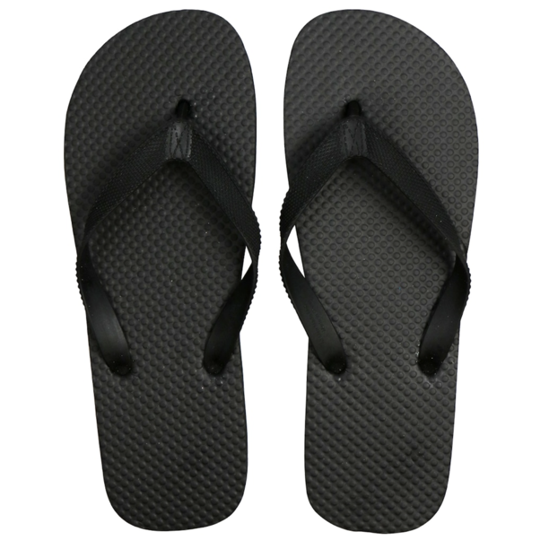 Men's Juncture Basic Rubber Flip-Flops - Black [Size L 10/11] - Walmart.com