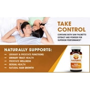 1000mg Saw Palmetto - 100 Capsules - Extract + Berry Powder | Maximum Strength Supplement to Promote Prostate Heath | Reduce Frequent Urination and Block DHT Related Hair Loss Naturally