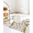 thumbnail image 4 of Spring Wildflowers Kitchen Dish Towels for Drying Dishes Set of 4, Watercolor Tulip Floral Leaf Plant Beige Waffle Weave Microfiber Hand Tea Bathroom Towels Quick Dry & Absorbent Towel 12x12, 4 of 7