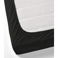 thumbnail image 5 of Sheet Set - 4 Piece 100% Egyptian Cotton, Luxury Soft and 600TC, Deep Pocket of 16 Inch Fitted Sheet, Long Staple & Comfy Sheets with Pillowcases - Black Solid, Twin-XXL Size., 5 of 6