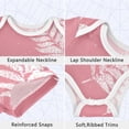 thumbnail image 3 of Pink Background Glitter Fern Leaves Pure Cotton Bodysuit Short Sleeve Pajamas One-Piece Romper Unisex 12M, 3 of 6
