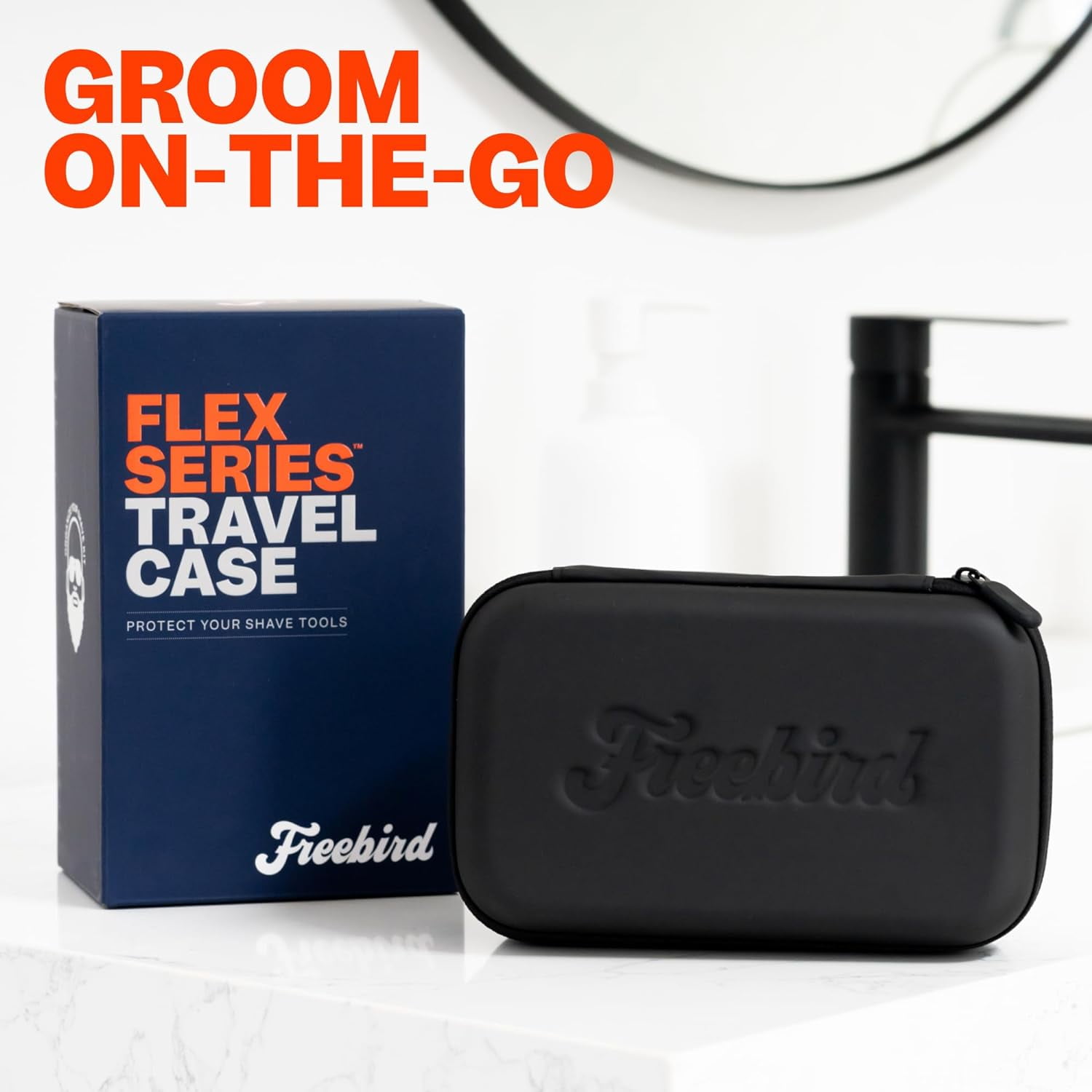 Freebird FlexSeries Travel Case - Men's Toiletry Bag, Shaving Kit Case