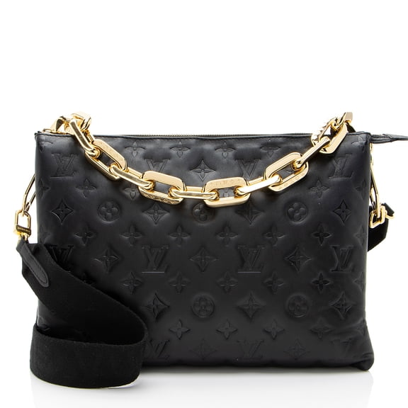 Pre-Owned Louis Vuitton Monogram Embossed Lambskin Coussin MM Shoulder Bag