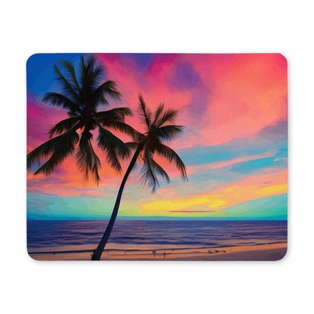 Beach Mouse Pad,Premium-Textured Mousepad,Waterproof Mouse Pad Non Slip Rubber Base Mouse Pads for Office Laptop,Pretty Cute Mouse Pad for Office Gaming Laptop Women
