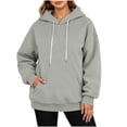 thumbnail image 2 of POROPL Women's Sweatshirts,Oversized Pullover Hoodie Casual Long Sleeve Fleece Top with Pockets, 2 of 6