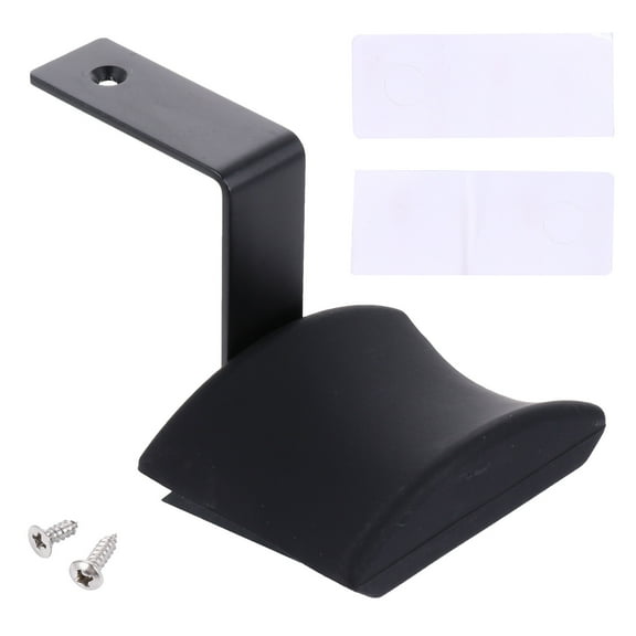 unbranded Headset Holder Mount Headphone Hanger Headphone Stand for Table 8x6cm Black