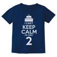 thumbnail image 1 of Tstars 2nd Birthday Gift Boy Unisex Can't Keep Calm I'm Two Birthday Cake 2 Year Old Birthday Party Kids T Shirt, 1 of 6