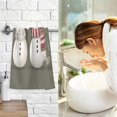 thumbnail image 7 of Yayeee 2 Pack Hand Towels for Bathroom 100% Cotton 16" x 28" Kitchen Towel, Gray Cute Snowmen, 7 of 7