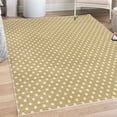 thumbnail image 1 of Polka Dots Decorative Rug, Tiny Little Retro Circles Vintage Style Geometric Round Motifs Composition, Quality Carpet for Bedroom Dorm and Living Room, 6 Sizes, Sand Brown, by Ambesonne, 1 of 4