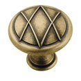 thumbnail image 1 of Amerock BP24234DBS Lattice Round Knob - Distressed Brass, 1 of 1