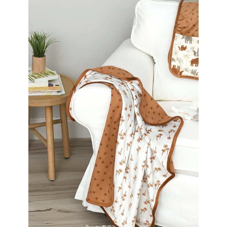 Modern Moments by Gerber Baby Toddler Boys Reversible Plush Blanket Terra Sun Walmart
