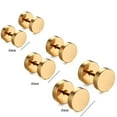 thumbnail image 4 of Stainless Steel Women/Men Stud Earrings Dumbbell Ear Piercing Plugs 3 Pairs, 4 of 5