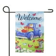 thumbnail image 2 of Welcome Blue Pickup Truck with Spring Flowers Outdoor Garden Flag 12.5" x 18", 2 of 3