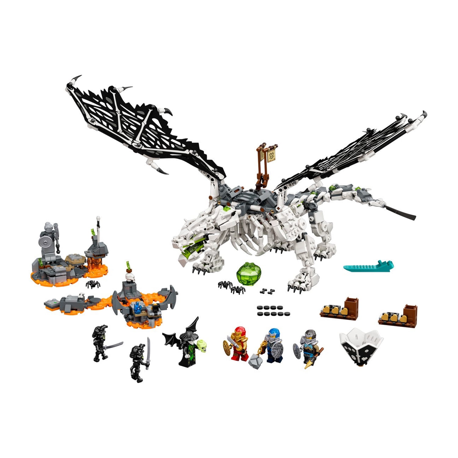 LEGO 71721 NINJAGO Skull Sorcerers Dragon Building Set & Board