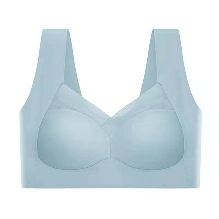LBECLEY Womens Lingerie Diva Curves Women Ice Silk Gathered Lightweight  Comfortable Breathable Bra Lace Compression Push Up Bras for Women Light  Blue