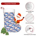 thumbnail image 5 of Daiia white Skull blue daisy Print Christmas Stocking，18"Large Knitted Xmas Stocking for Kids, Family Stocking for Fireplace Christmas Holiday Party Decoration, 5 of 7