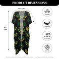 thumbnail image 6 of Xoenoiee Palm Tree Jamaica Flag Print Womens Swimsuit Coverups Half Sleeve Kimono Cardigan Bathing Suit Cover Up Bikini Swimwear Open Front Cover Ups Beach Outfits, 6 of 7