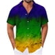 thumbnail image 1 of Blusa y camisa de manga corta con cuello vuelto para hombre, camisa de cuello abotonado con estampado de carnaval, blusa de longitud media para hombre, 1 of 8