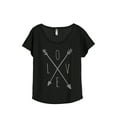 thumbnail image 1 of Thread Tank LOVE Cross Arrows aka Cross Love Arrows Women's Relaxed Slouchy Dolman T-Shirt Tee Heather Black 2X-Large, 1 of 4