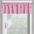 thumbnail image 2 of Ambesonne Valentine's Day Window Valance, Hearts and Cupid, 54" X 18", Pink Burnt Sienna, 2 of 5