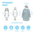 thumbnail image 3 of Alien and Rocket Pale Blue Pattern Lamb Fleece Blanket Hoodies for Teens ,Teens Oversize Sherpa Wearable Hooded Blanket Sweatshirt with Super Pockets, 3 of 6