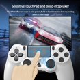 thumbnail image 3 of FYBTO Contrôleur Sans Fil pour PS4, Télécommande de Manette de Jeu Compatible avec PS4/Slim/Pro/PC/iPad, Contrôleur avec Double Vibration, Haut-Parleur, 6 Axes, Casque, Audio, Blanc, 3 of 6