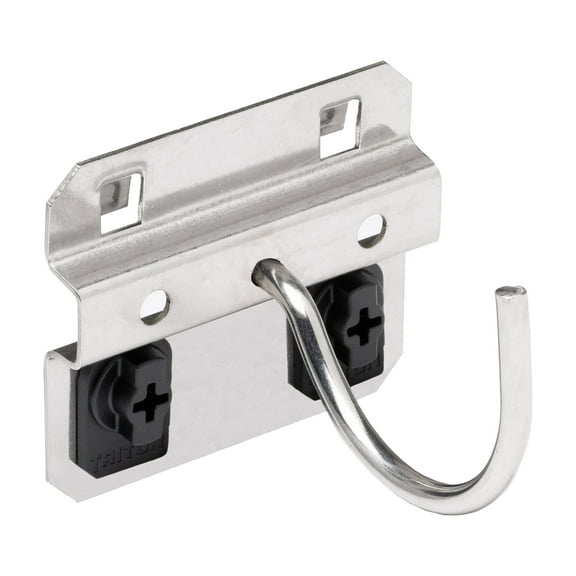 Triton Products® Stainless Steel LocHook 2-1/4"L Curved 2"ID Stainless Steel Pegboard Hook for Stainless Steel LocBoard, 3pk