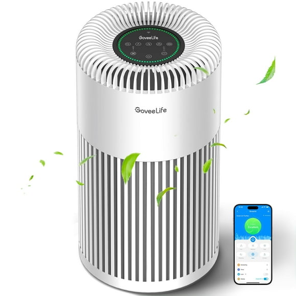 Purificador de aire GoveeLife Smart para habitación grande, 142 m², WiFi H13 HEPA