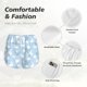 thumbnail image 4 of Balery Cute Goose On A Blue Sky Pantalones cortos deportivos para mujer con forro y dos bolsillos, elásticos, para entrenamiento, gimnasio, yoga-Medium, 4 of 7