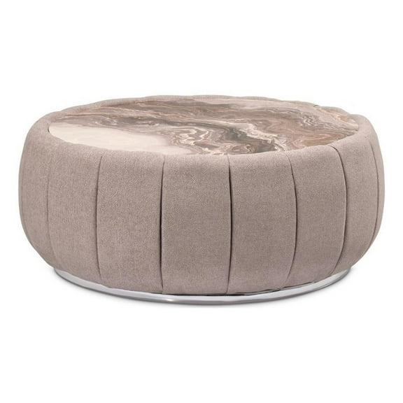 Michael Amini Lucca Cocktail Table - Tan Nougat